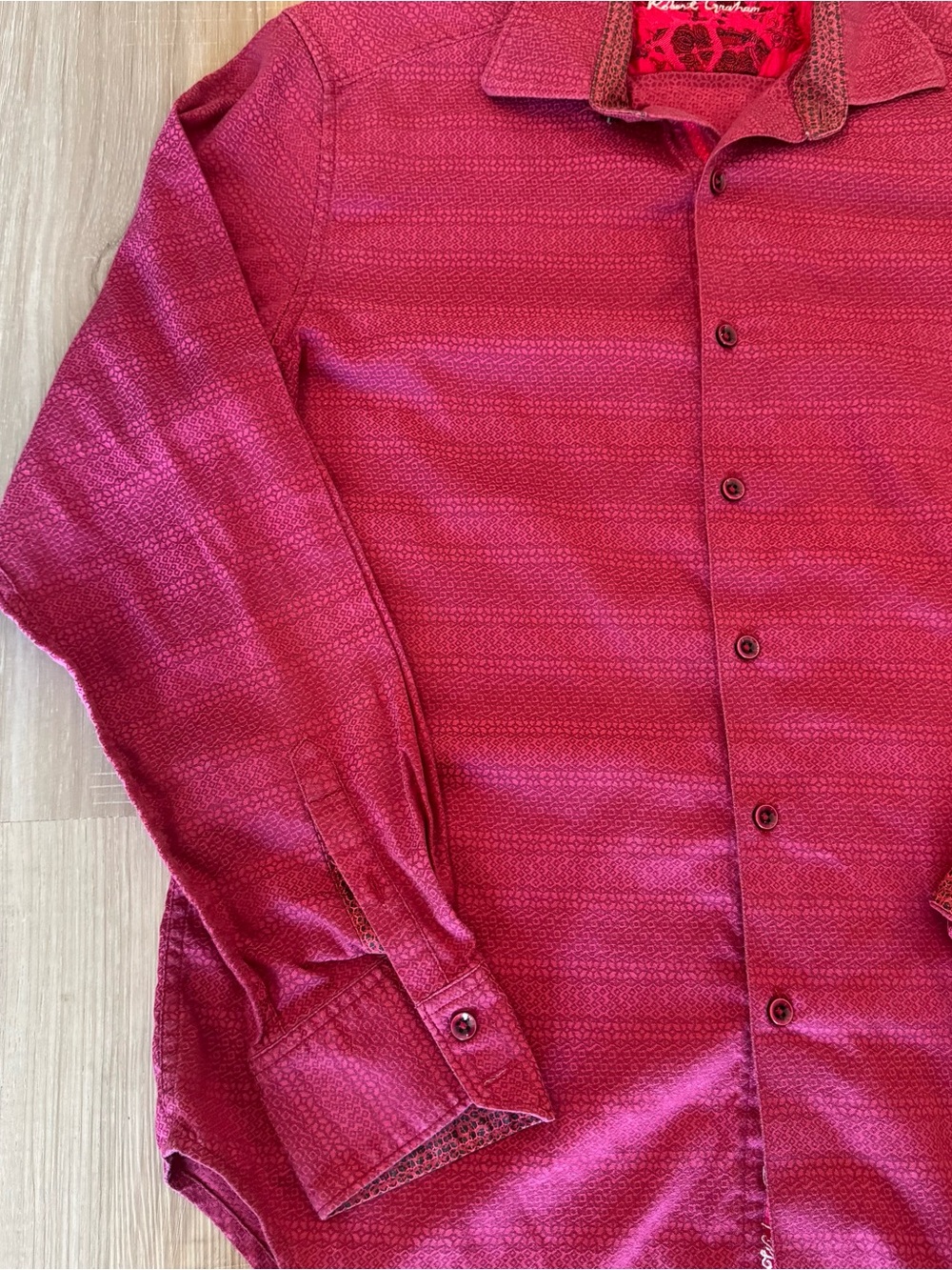 Robert Graham Men’s Red/Burgundy Button-Up Shirt - Picture 4 of 10